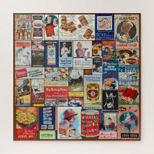 PUZZLE TEMA DE PUBLICIDAD DE ALIMENTOS/LIBROS DE VINTAJE