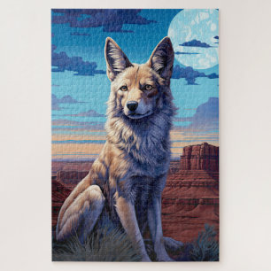 Puzzle Tema místico del Coyote Suroeste