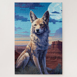 Puzzle Tema místico del Coyote Suroeste