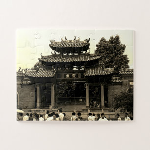 Puzzle Templo ancestral Vintage China Cantón Foshan