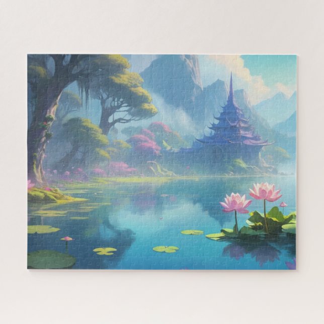 Puzzle templo antiguo de estilo chino (Horizontal)
