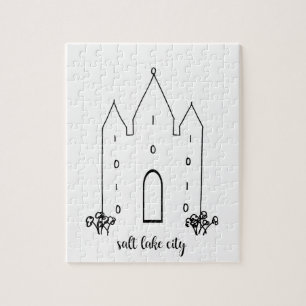 Puzzle templo de salt lake city utah simple moderno