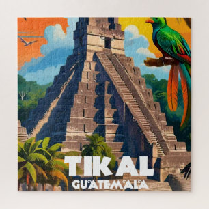 Puzzle Templo de Tikal   Retro Viaje Viejo
