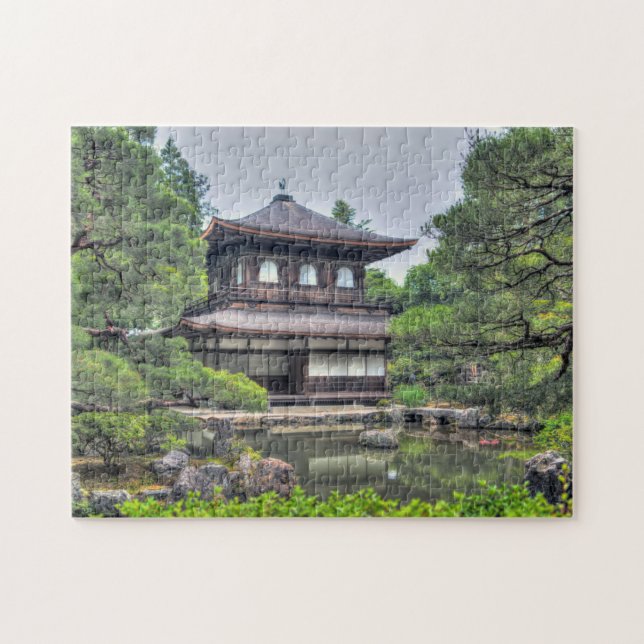 Puzzle Templo Ginkaku-ji en Kioto, Japón (Horizontal)