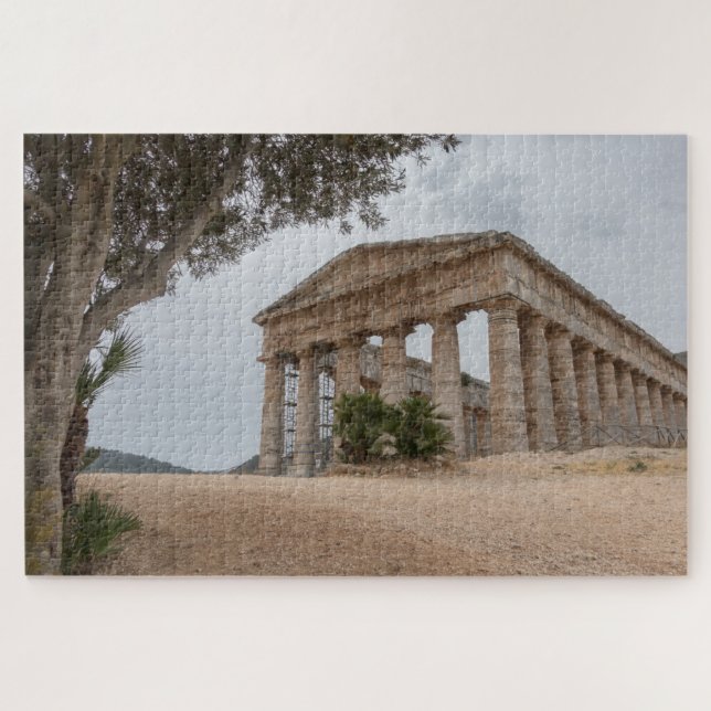 Puzzle Templo griego en Segesta, Sicilia (Horizontal)