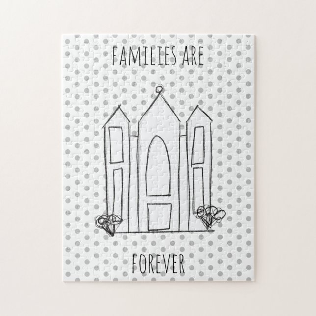 Puzzle Templo LDS Salt Lake City simple mormón moderno (Vertical)