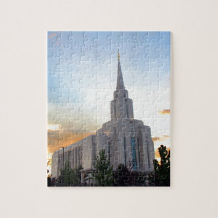 Puzzle templo mormón de la montaña Oquirrh Utah LDS
