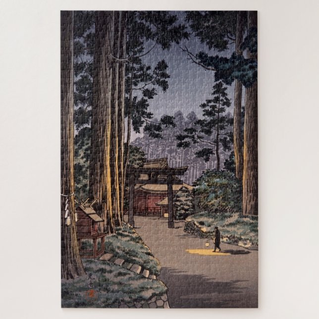 Puzzle Templo Nikko Futarasan por Tsuchiya Koitsu (Vertical)