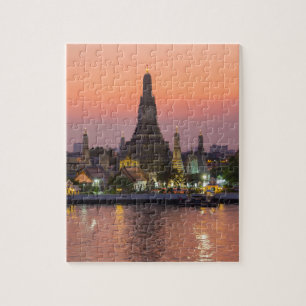 Puzzle Templo Wat Arun en Bangkok al atardecer