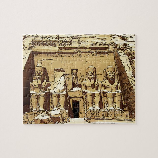 Puzzle Templos de Abu Simbel del egipcio (Horizontal)