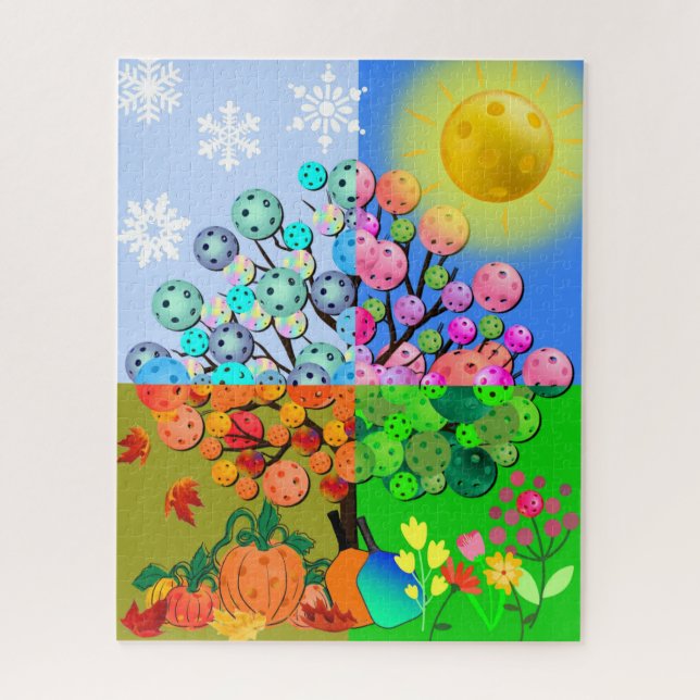 Puzzle Temporada de Pickleball Siempre Invierno Primavera (Vertical)