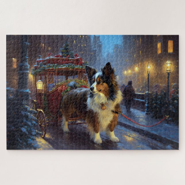 Puzzle Temporada Festiva de Navidad Papillon (Horizontal)