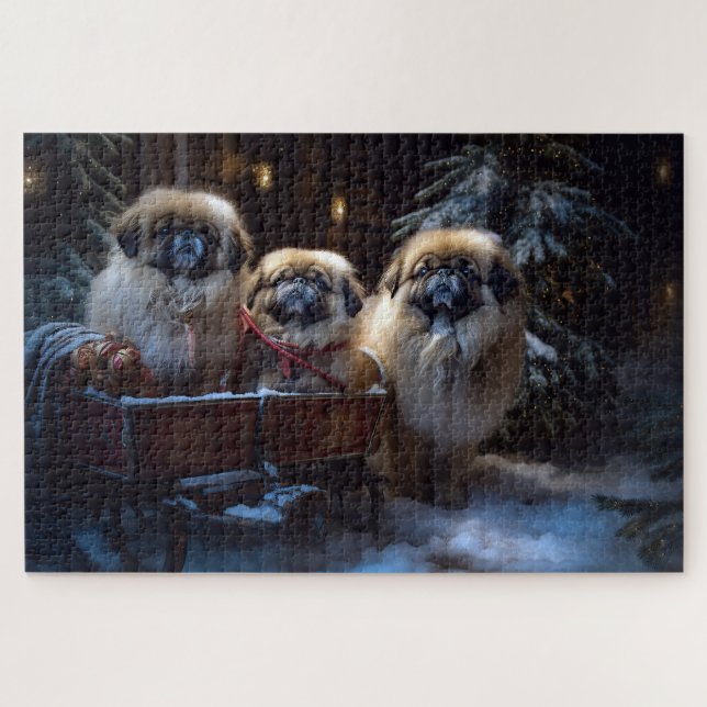 Puzzle Temporada festiva de Navidades de Pekín (Horizontal)