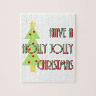 Puzzle ten una navidad alegre y festiva de estilo moderno