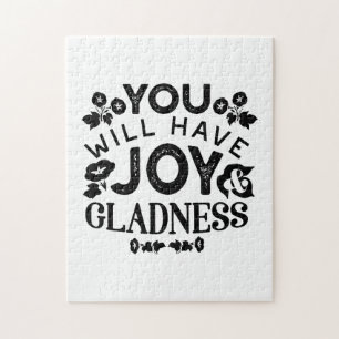 Puzzle Tendrás Alegría y Gozo Frase Inspiradora