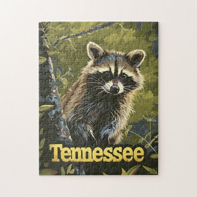 Puzzle Tennessee Raccoon (Vertical)