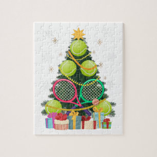 Puzzle Tennis Christmas Tree Tennis Player Tennis Entrena