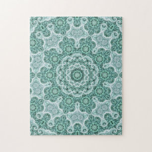 Puzzle tentador en azul verde