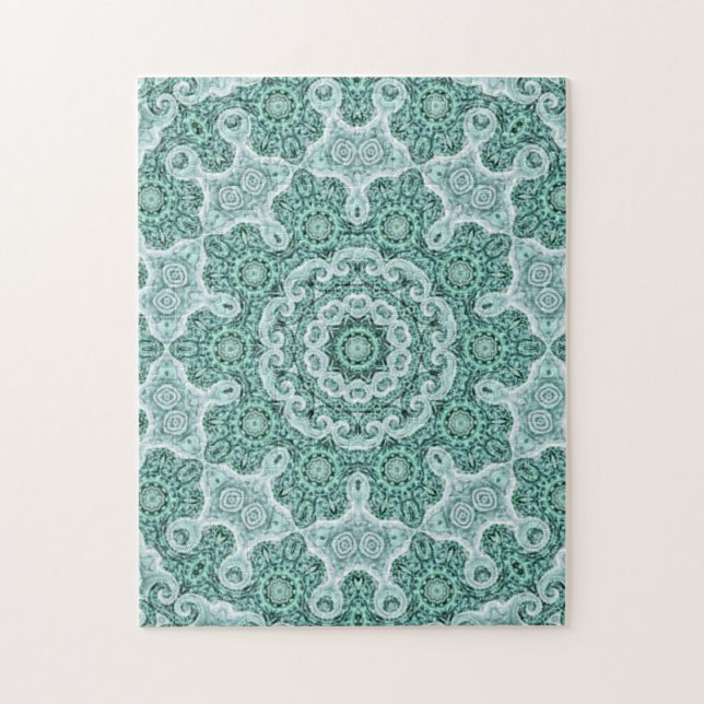 Puzzle tentador en azul verde (Vertical)