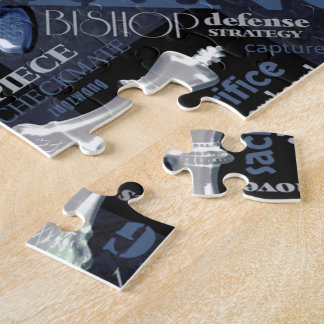 Puzzle Términos y piezas de ajedrez Silver y Blue ID784