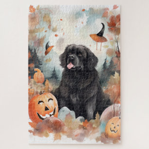 Puzzle Terranova de Halloween con calabazas aterradoras