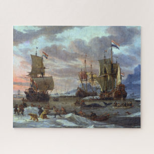 Puzzle Terrenos Balleneros Océano Ártico Abraham Storck 1