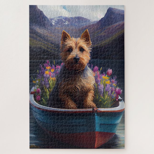 Puzzle Terrier Australiano en Paddle: Una Aventura Escéni (Vertical)