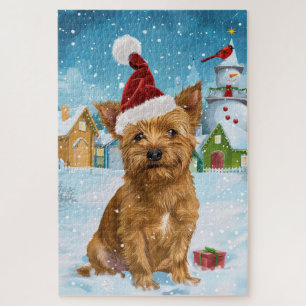 Puzzle Terrier Australiano Navidad País de las Maravillas