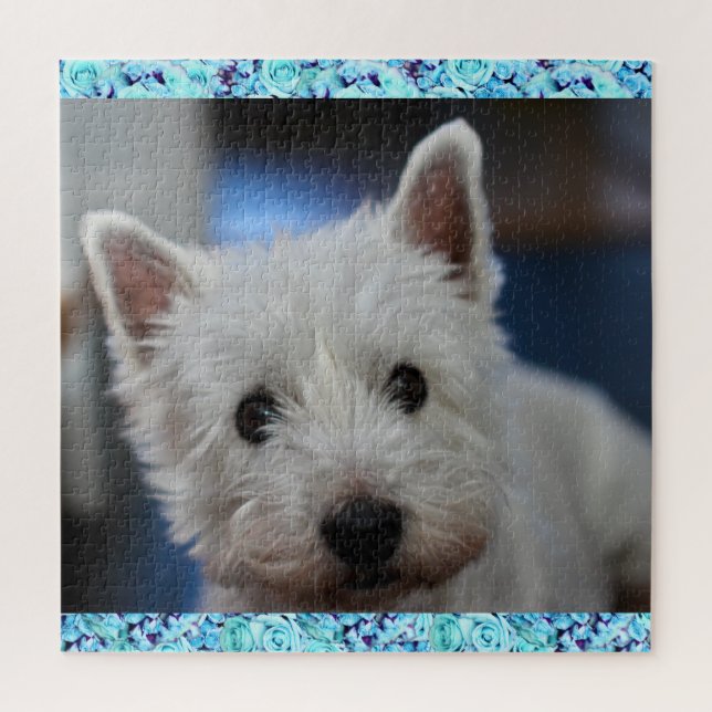 Puzzle Terrier blanco y occidental extremadamente lindo (Vertical)