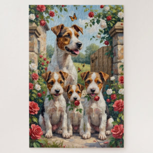 Puzzle Terrier de alambre Rose Cottage Art