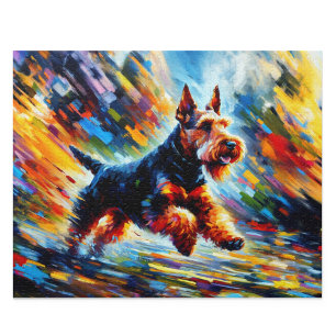 Puzzle Terrier Galés: Galés negro y fuego