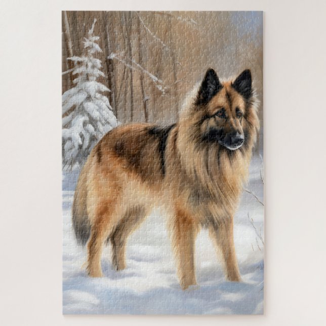 Puzzle Tervuren belga deja que nieve Navidades (Vertical)
