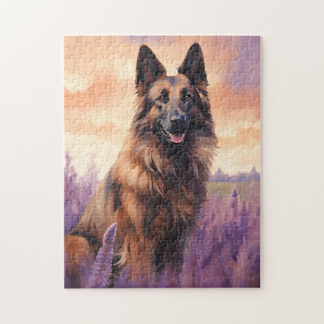 Puzzle Tervuren belga en el campo Lavender (Vertical)