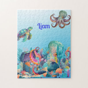 Puzzle Tesoro personalizado bajo el mar