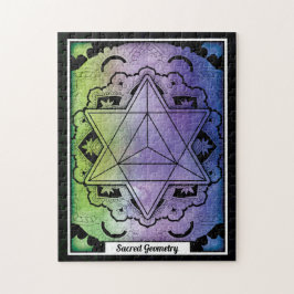 Puzzle Tetraedro de geometría sagrada personalizada