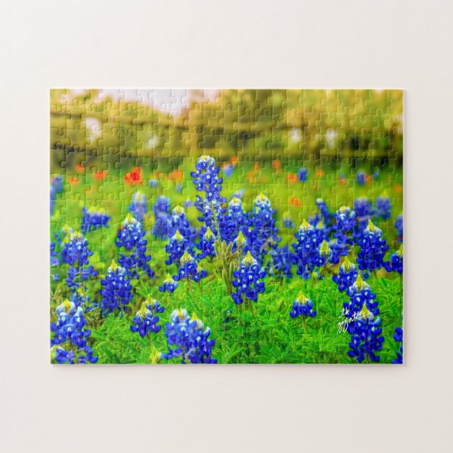 Puzzle Texas Bluebonnets Viajes por la naturaleza floral  (Horizontal)