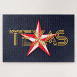 Puzzle Texas Star on Black<br><div class="desc">Texas Star on black puzzle designed for family fun or just by yourself. Change the color or add your favorite photo.</div>