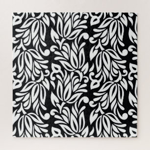 Puzzle Textil en blanco y negro.