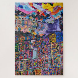 Puzzle Textile Wall Explosion of Color