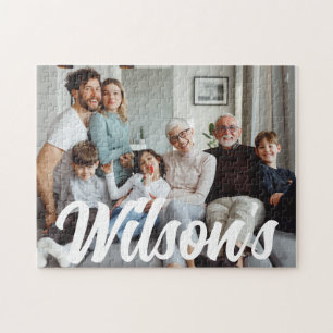 Puzzle Texto de foto de familia personalizada