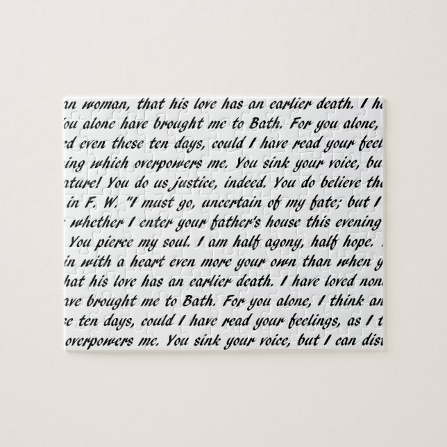 Puzzle Texto de la persuasión (Horizontal)