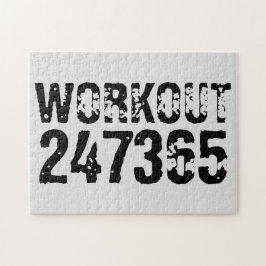 Puzzle Texto desgastado y raspado Workout 247365 negro
