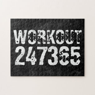 Puzzle Texto desgastado y raspado Workout 247365 vintage