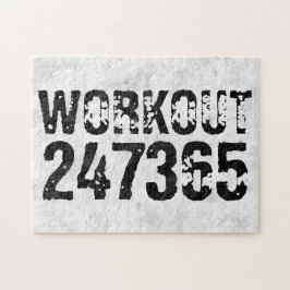 Puzzle Texto escrito y raspado Workout 247365 rústico