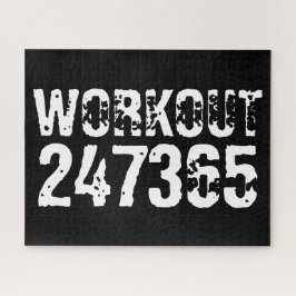 Puzzle Texto grabado y desgastado Workout 247365 white