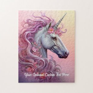 Puzzle Texto personalizado Bonito Unicornio