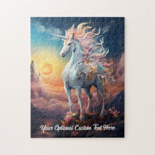 Puzzle Texto personalizado Bonito Unicornio