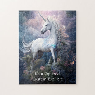 Puzzle Texto personalizado Bonito Unicornio