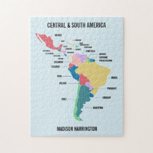 Puzzle Texto personalizado Centro y Sudamérica