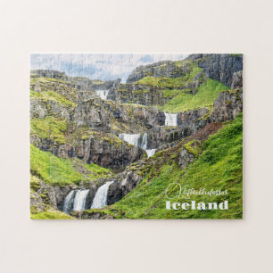 Puzzle Texto personalizado Klifbrekkufossar, Islandia